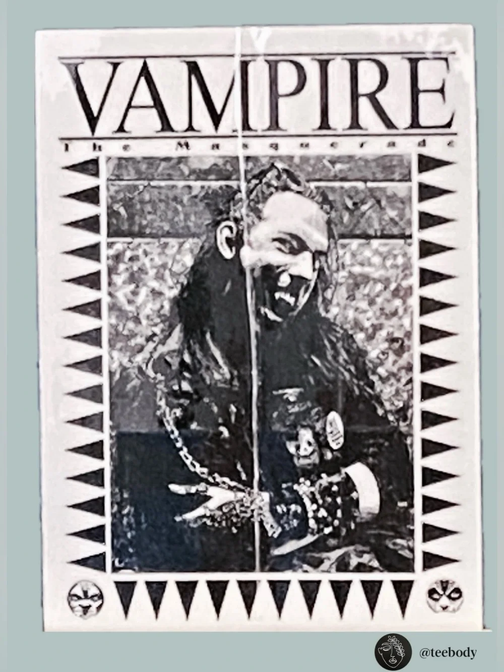 VTG 1990s Vampire The Masquerade Brujah Sticker White Wolf RPG Goth Promo